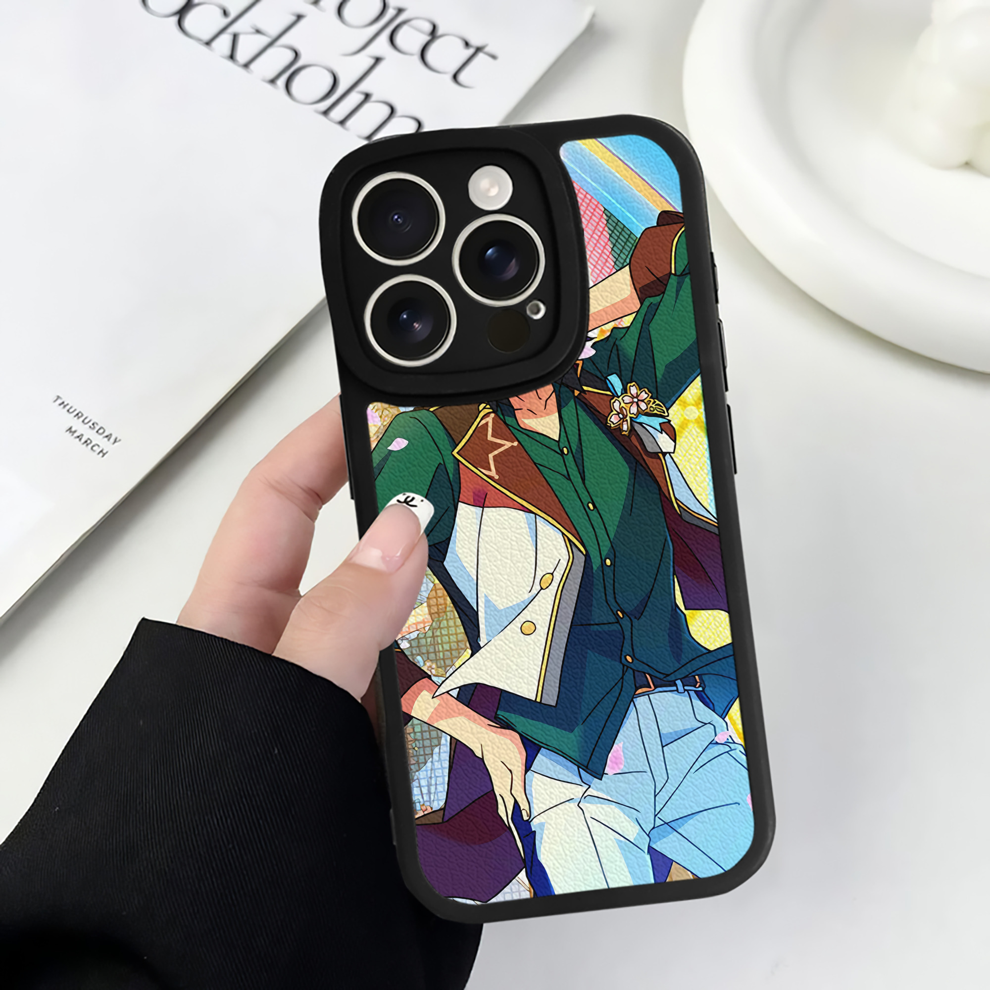 （画像用） あんさんぶるスターズ! Ensemble Stars 【iPhone 16シリーズ対応】シリコンスマホケース（レザー調） 材質：シリコン
